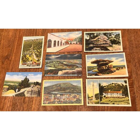 Other - Chattanooga Tennessee Tourist Landmark Vintage Postcards, Lot of 8, Linen